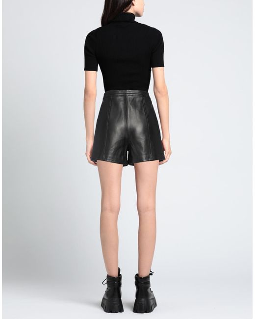 Maje Black Shorts & Bermuda Shorts Shearling