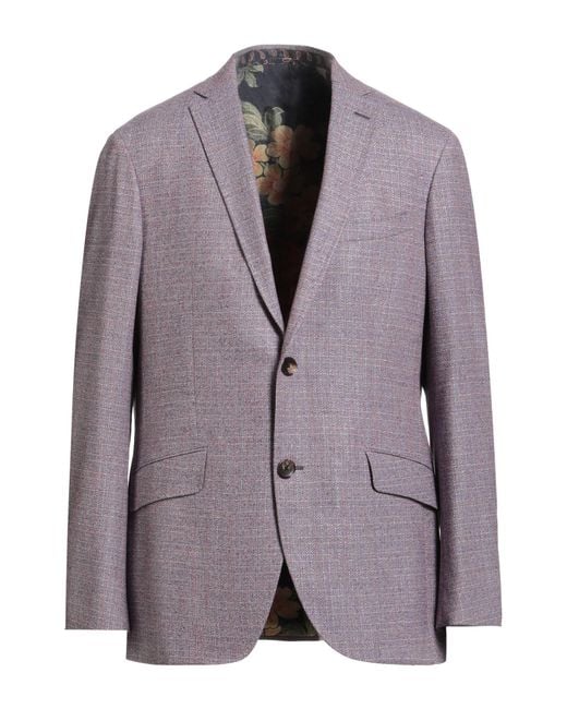 Etro Purple Mauve Blazer Wool for men