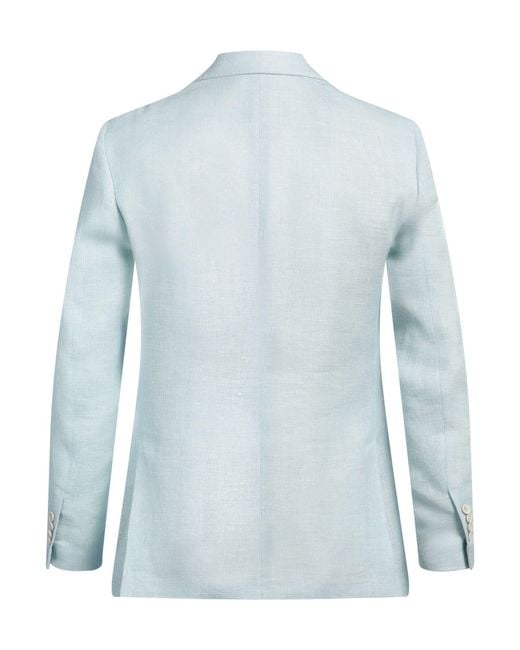 Lardini Blue Blazer Linen, Wool for men