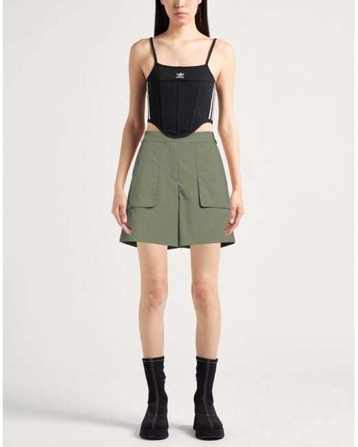 Duvetica Green Military Shorts & Bermuda Shorts Polyester