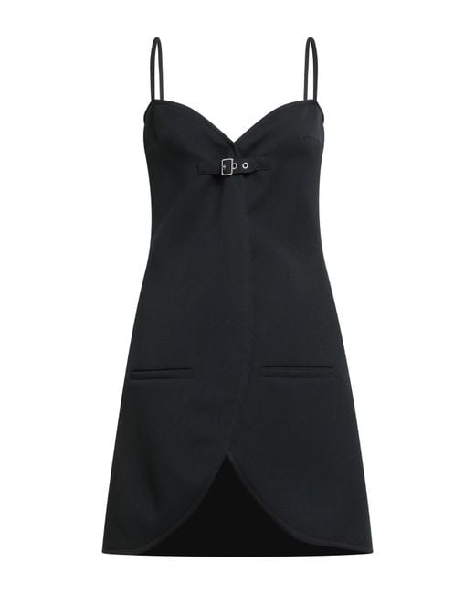 Courreges Black Mini Dress Polyester, Acetate