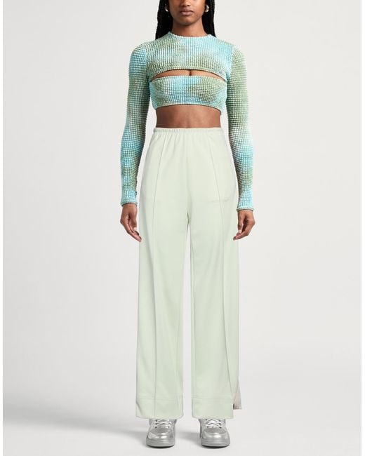 Palm Angels White Pants Polyester