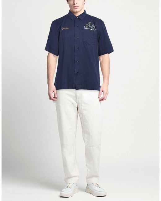 Service Works Blue Midnight Shirt Organic Cotton for men
