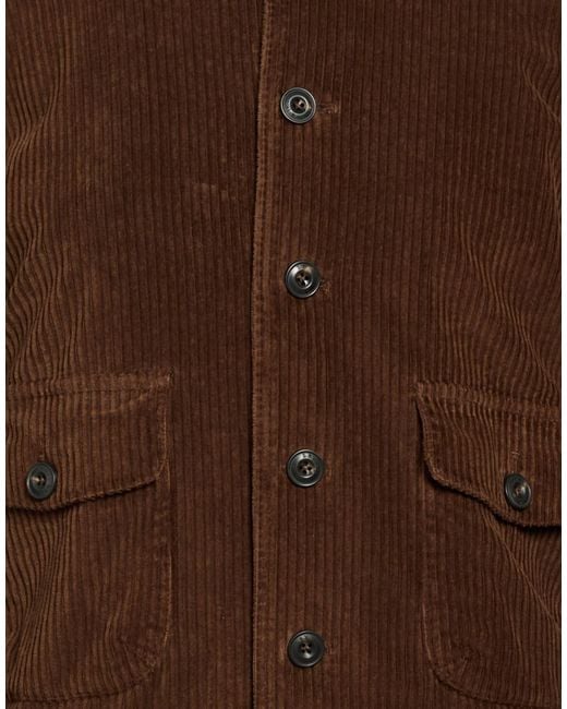 L.b.m. 1911 Brown Jacket Cotton, Elastane for men