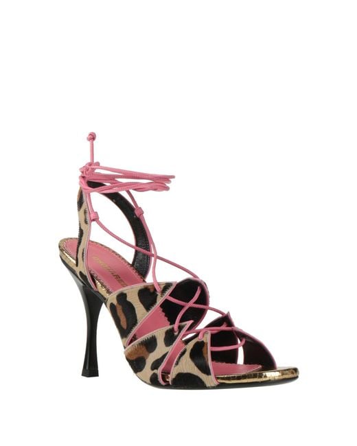 DSquared² Pink Sandals Calfskin