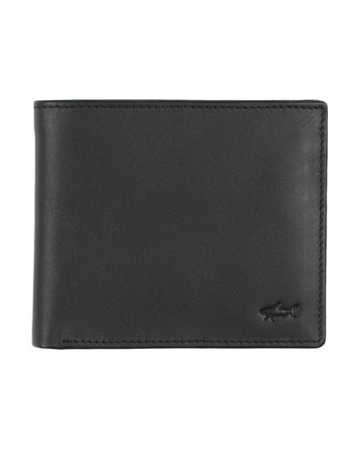 Paul & Shark Black Wallet Cow Leather for men