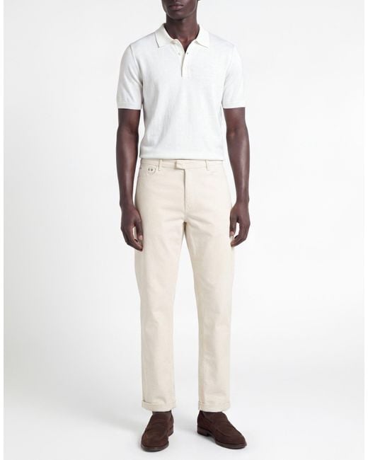 Tramarossa Natural Ivory Pants Cotton, Elastane for men
