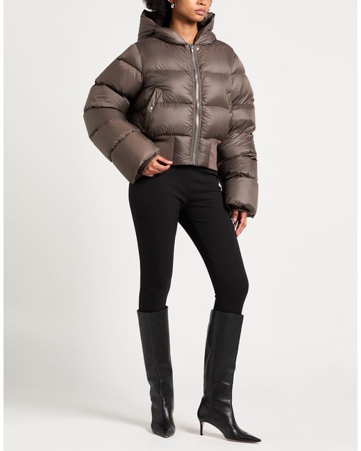 Rick Owens Brown Dark Puffer Polyamide