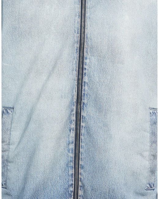 DIESEL Blue Jacket Cotton, Polyester, Elastane for men