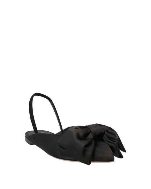 Giuseppe Zanotti Black Ballet Flats Textile Fibers