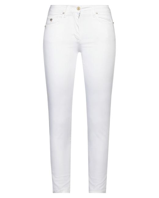 Gai Mattiolo White Pants Cotton, Elastane