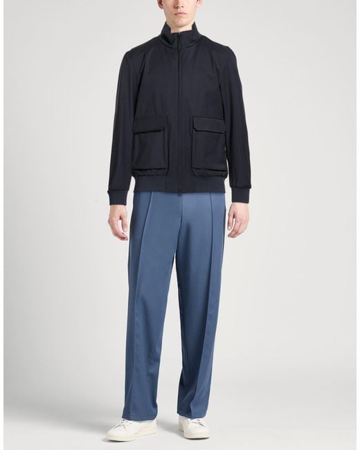 Herno Blue Midnight Jacket Virgin Wool for men