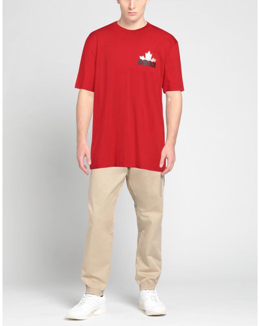 DSquared² Red T-Shirt Cotton for men
