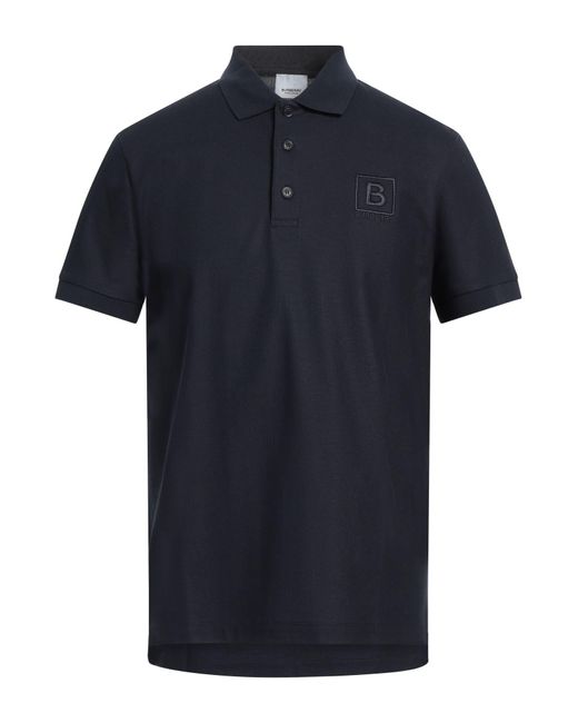 Burberry Blue Polo Shirt Cotton for men