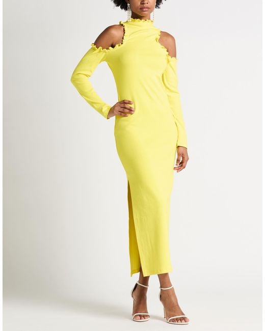 Vestido Largo MSGM de color Yellow