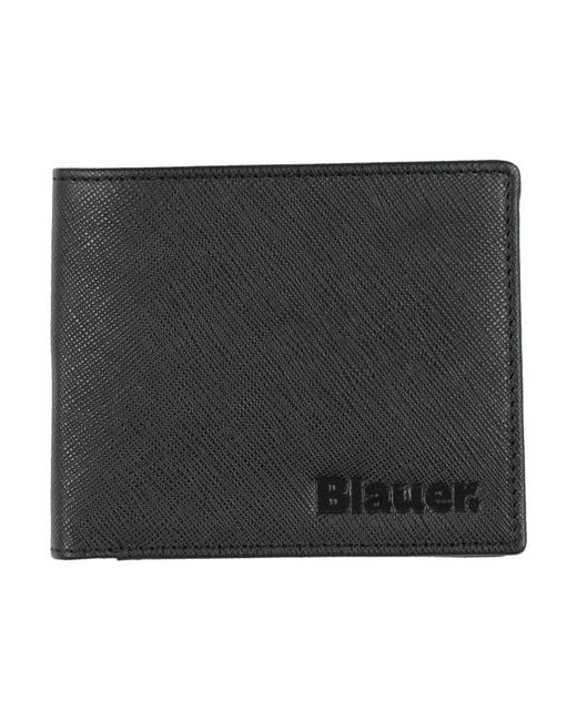 Blauer Black Wallet Leather for men
