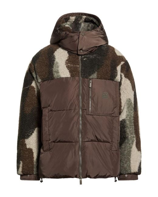 ARMANI EXCHANGE Brown Puffers for men
