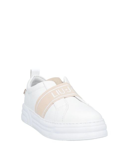 Liu Jo White Sneakers Leather, Textile Fibers