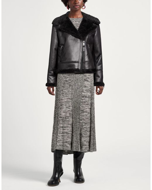 DKNY Black Shearling & Teddy