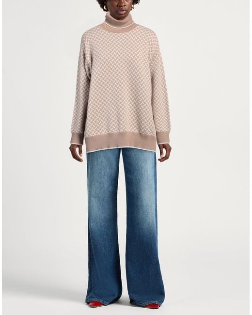 Drumohr Natural Turtleneck Cashmere