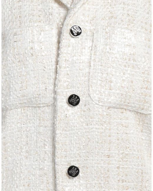 Amiri White Ivory Jacket Polyester, Wool