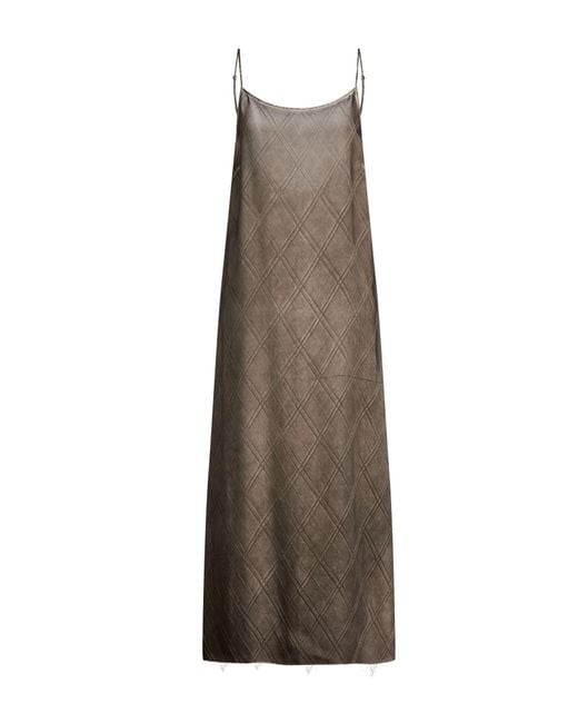 Uma Wang Natural Taupe Maxi Dress Silk