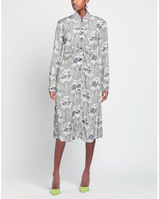 Pinko Gray Midi Dress