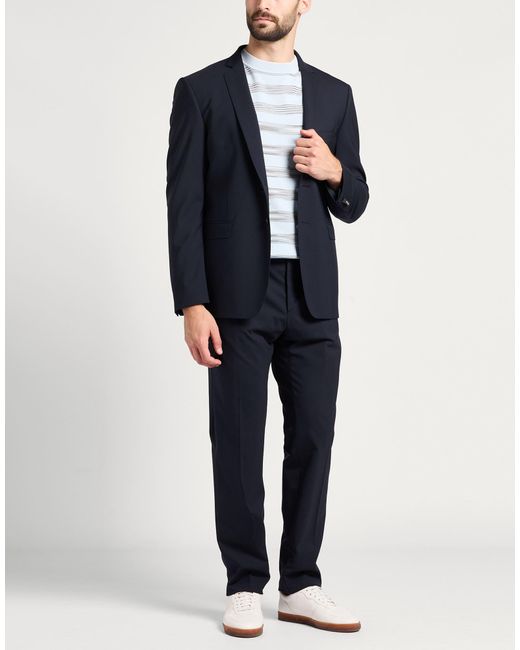 Tonello Blue Suit Virgin Wool, Elastane for men
