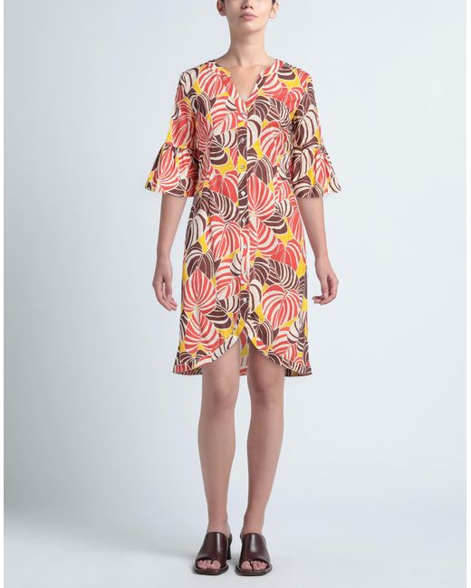 Robe midi Camicettasnob en coloris Red