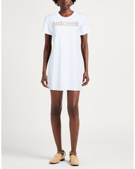 Just Cavalli White Mini Dresses