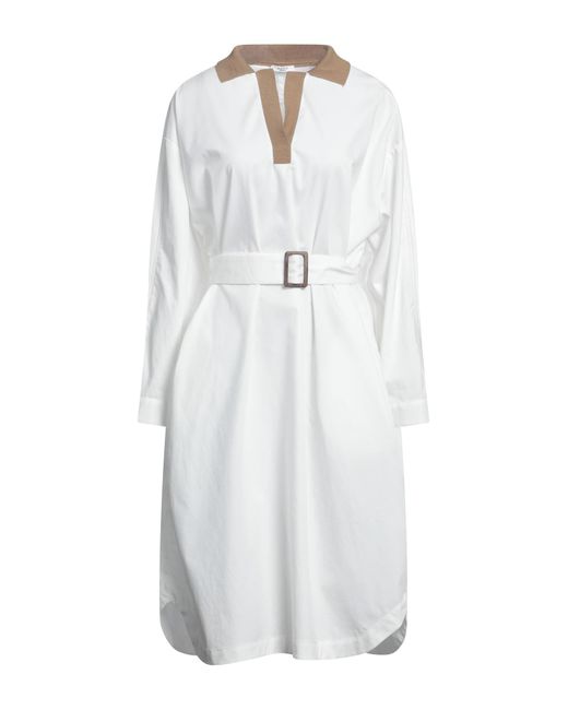 Peserico White Midi Dress