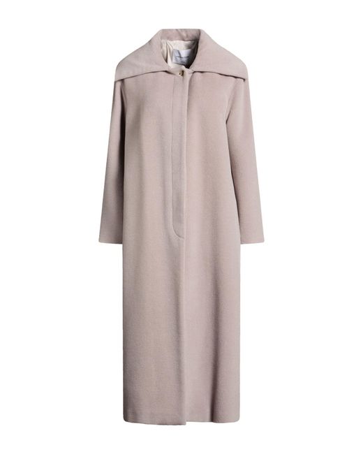 Fabiana Filippi Gray Coat Virgin Wool