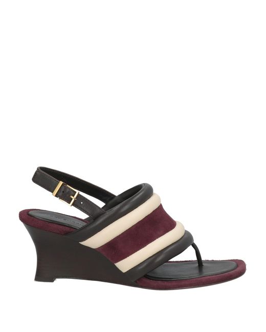 Tory Burch Red Thong Sandal Leather