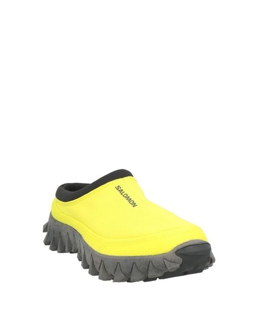 Salomon Yellow Sneakers Textile Fibers for men