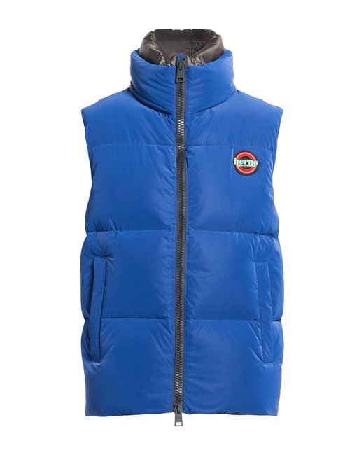 Herno Blue Vest Polyamide for men