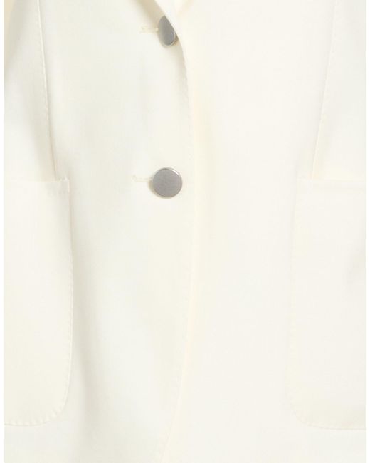 Tagliatore 0205 White Blazer Polyester, Virgin Wool, Elastane