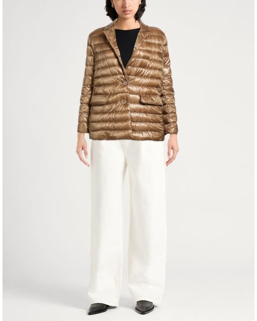 Herno Brown Puffer Polyamide