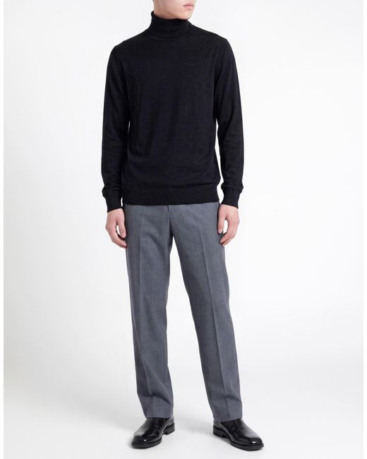 Alpha Studio Blue Turtleneck Wool for men
