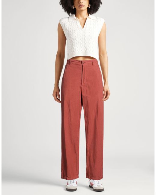 Barena Red Pants Cotton