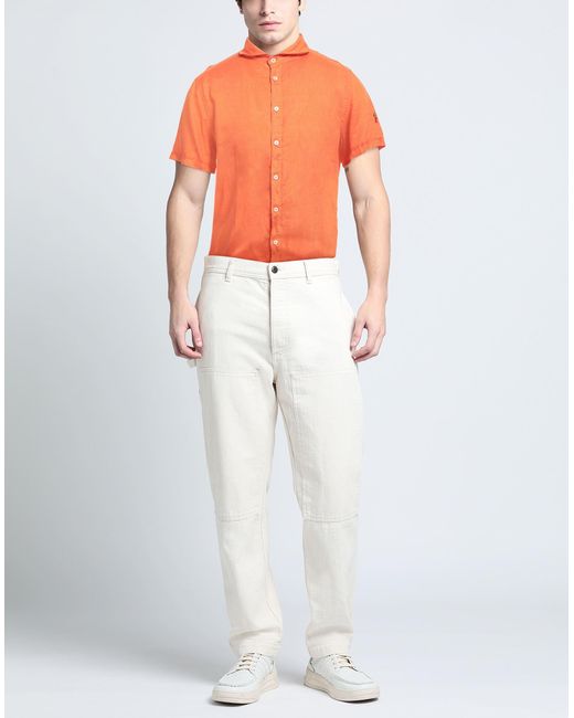 Cooperativa Pescatori Posillipo Orange Shirt for men