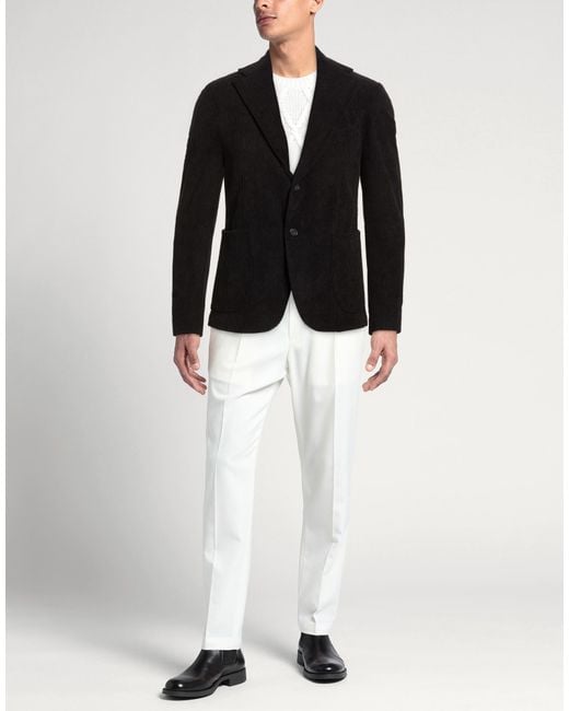 Exte Black Blazer Cotton, Polyester for men