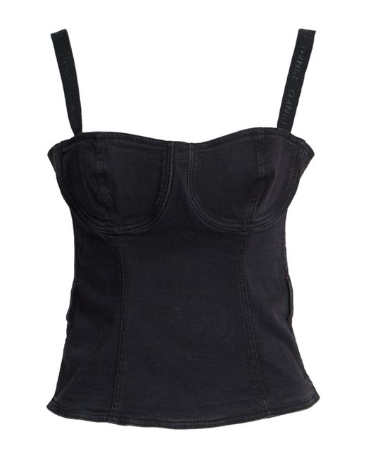 Pinko Black Top Cotton, Polyester, Elastane