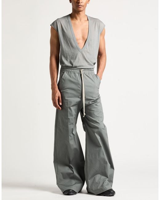 Rick Owens Gray Pants Cotton, Elastane for men