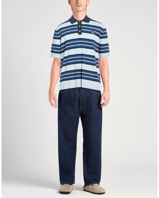 Maison Kitsuné Blue Polo Shirt for men