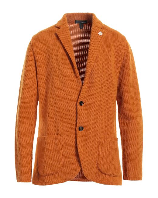 Lardini Orange Ocher Blazer Cashmere for men