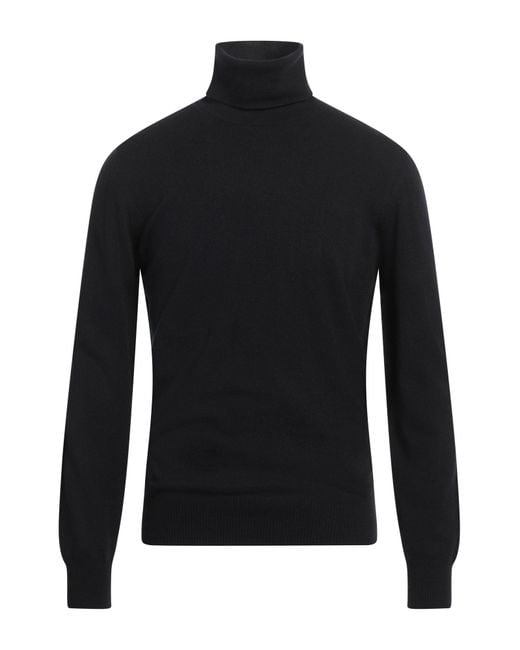 Alpha Studio Black Turtleneck for men
