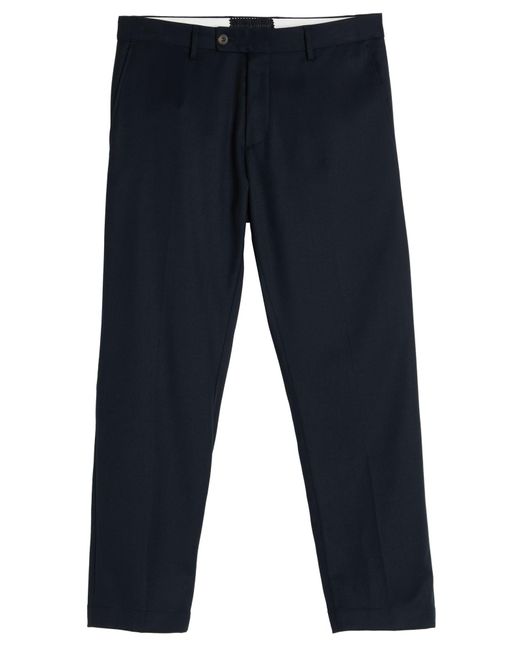 Messagerie Blue Midnight Pants Polyester, Viscose, Wool, Elastane for men