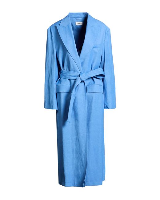 P.A.R.O.S.H. Blue P.A.R.O..H. Azure Overcoat & Trench Coat Viscose, Linen