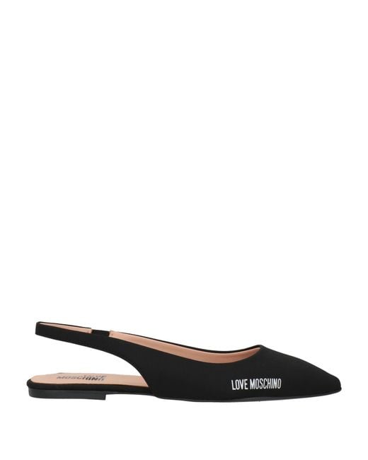 Love Moschino Black Ballet Flats