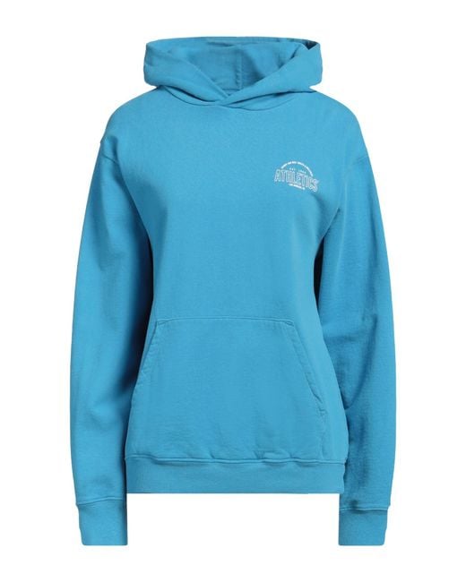 Sporty & Rich Blue Azure Sweatshirt Cotton